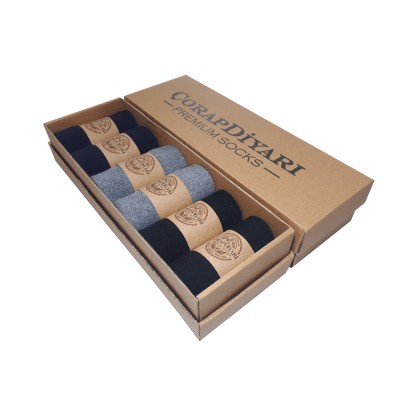 Çorapdiyarı Premium % 100 Pamuklu Dikişsiz Mevsimlik Erkek Çorabı